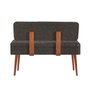 Hanah Home Vina 1053 Juego de Comedor Extensible de 5 Piezas, Nogal y Antracita
